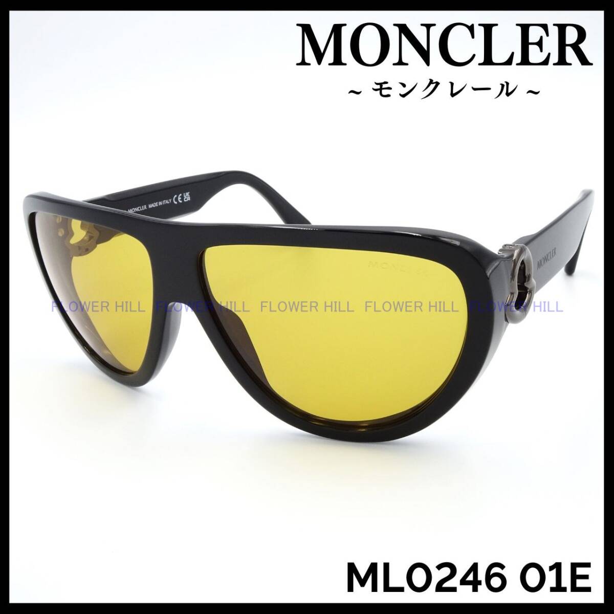 MONCLER ML0246 01E ANODIZE サングラス ブラック モンクレール MONCLER ML0246 01E ANODIZE サングラス ブラック モンクレール