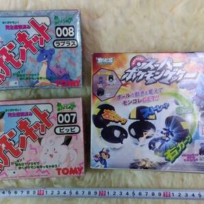 ◆ポケットモンスター スーパーポケモンゲッター スターター ルカリオ セット+ポケモンキット 2個=ピッピ ラプラス@当時物 ポケモン レア