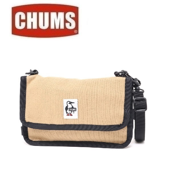 CHUMS チャムス ミニポーチスウェット ベージュ CH60-3653 ショルダーバッグ ショルダーポーチ アウトドア