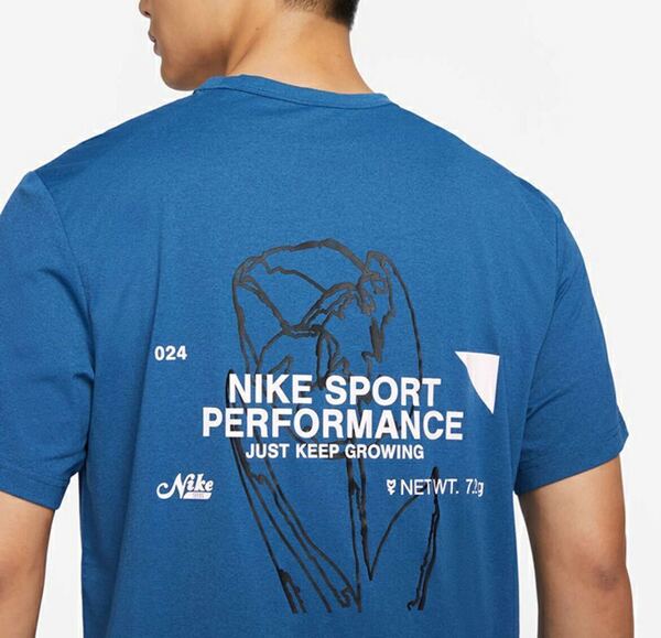 送料無料☆ ナイキ ハイバース Tシャツ 半袖 ドライフィット メンズ UV HYVERSE 青 バーサタイル FN3280-476 NIKE サイズXXL ブルー 完売