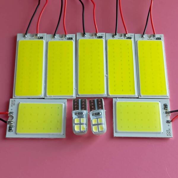 E52 エルグランド 超爆光!T10 LED ルームランプ COB全面爆光 9個セット ホワイト 日産 /c36/c24/c2