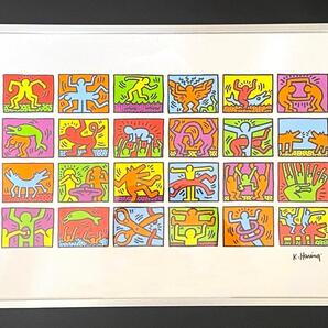 【美品】キース・ヘリング☆RETROSPECTIVE☆リトグラフ☆額付き