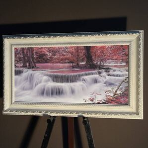 キャンバス プリントアート 紫の流れの中で インテリア 額付き 絵画