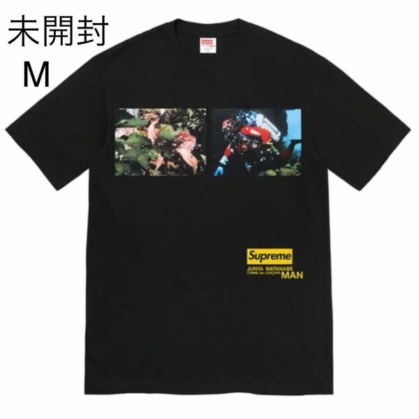 未開封 21fw Supreme Junya Watanabe Nature Tee Black size:M タグ、ステッカー付 シュプリーム Tシャツ ブラック 黒 ジュンヤ ワタナベ