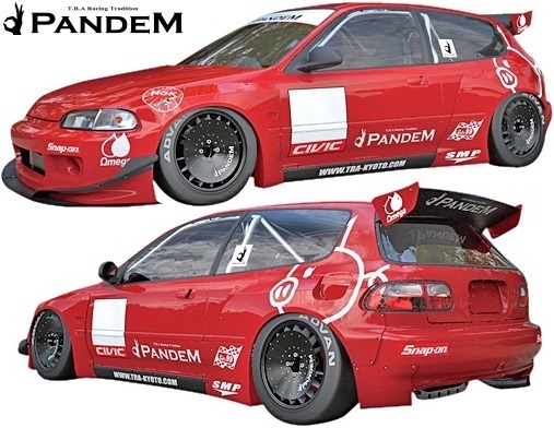 【M\'s】ホンダ HONDA シビック EG (1991y-1995y) PANDEM ワイドボディキット 8点 CIVIC EG6 3ドア FRP製 TRA京都 パンデム エアロ