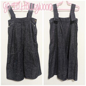 yhs110【110】ゴートゥーハリウッド ワイド サロペット デニム