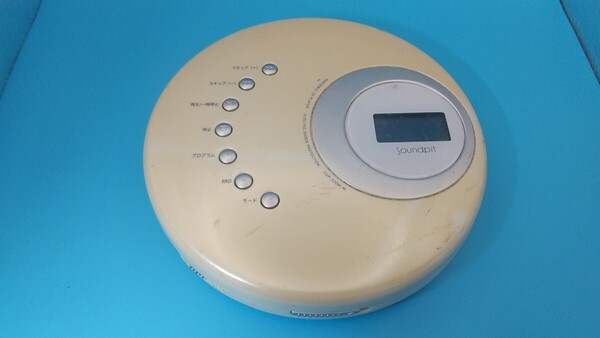 K409 Soundpit CDP-330M-W COMPACT DISC PLAYER /ポータブルCDプレーヤー/ディスクマン 簡易確認&簡易清掃OK 現状品 送料無料