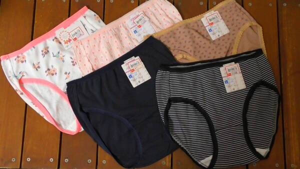 (PTL-16) 女性 婦人 ショーツ パンツ 下着 5枚セット Lサイズ レディース 花柄 ボーダー いろいろ まとめて大量処分品 ~カワイイ~