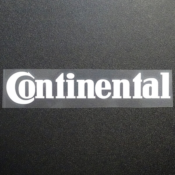 新品 未使用☆Continental コンチネンタル カッティングステッカー ホワイト 1枚 縦40mm×横199mm デカール|切り文字|切文字|新品|送料無料