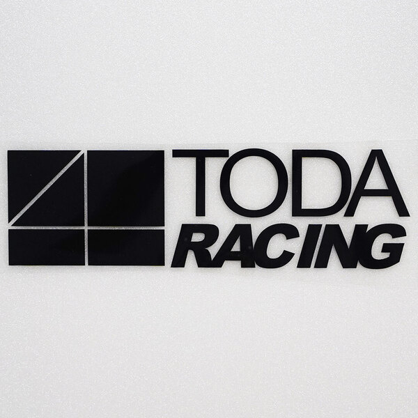 新品・未使用☆TODA RACING 戸田レーシング カッティングステッカー ブラック 1枚 縦59mm×横202mm |切り文字|切文字|新品|送料無料