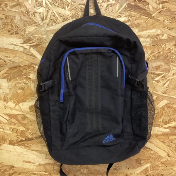 adidas リュックサック ブラック サイドポケット有り メッシュ (お73)