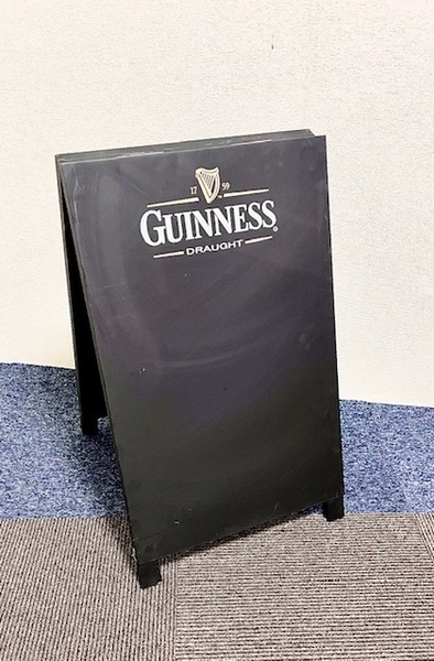 送料無料*GUINNESS/ギネス テント型メニューボード 両面黒板タイプ 木製 飾り看板/立て看板 バー 店舗 レストラン