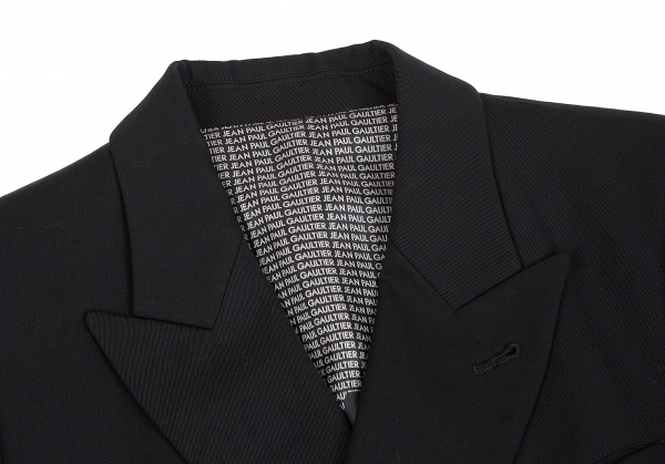 ジャンポールゴルチエJean Paul GAULTIER ウールギャバミレニアムプリントジャケット 黒40 【レディース】