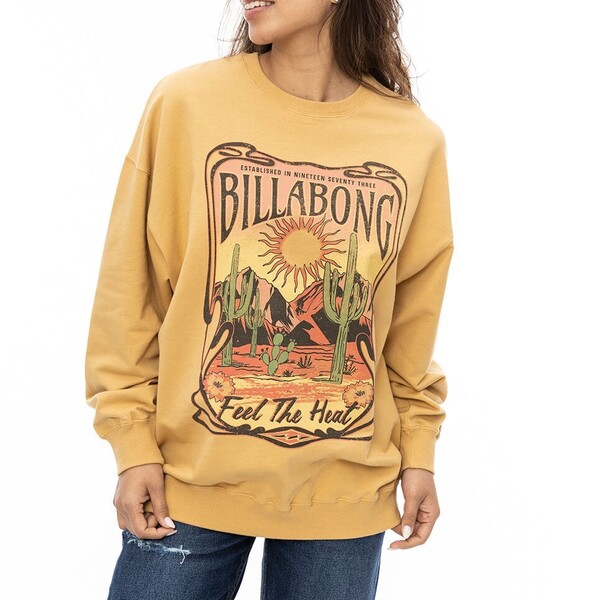 【SALE】★送料無料★2024秋冬 新品【BILLABONG/ビラボン】GRAPHIC LIGHT SWEAT トレーナー TKF0 レディースM BE014002