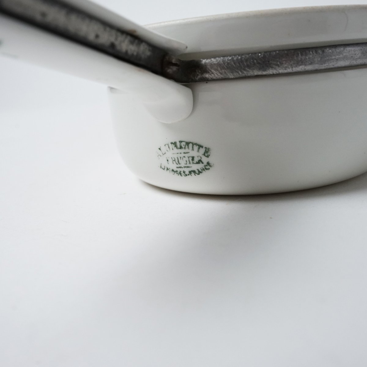 フランス アンティーク LIMOGES ALUMINITE リモージュ アルミナイト 片手鍋 鍋 小鍋 サイズ1 [D722]
