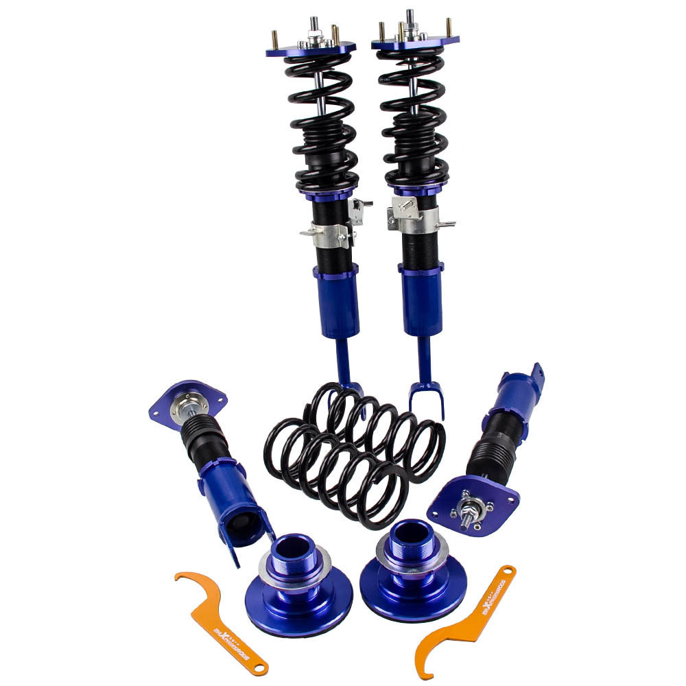 車高調 スカイライン V35 サスペンション 03-06 全長調整式 ブルー 日産 Maxpeedingrods