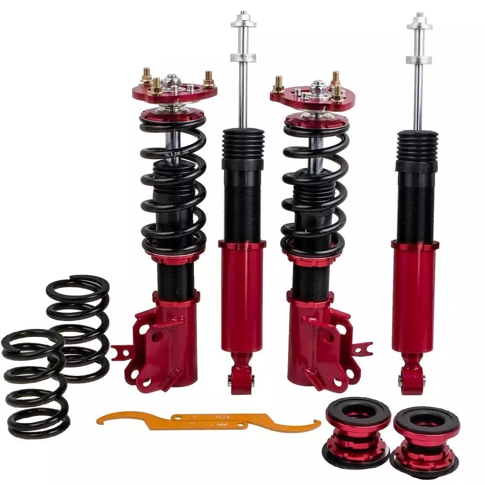 車高調 シビック FN2 サスペンション タイプR 07-12 全長調整式 レッド ホンダ Maxpeedingrods