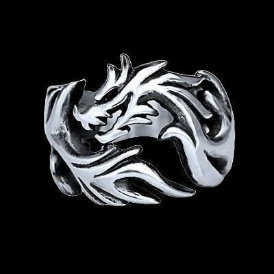 【A111】リング アクセサリー メンズ 指輪 シルバー ドラゴン 龍 20号