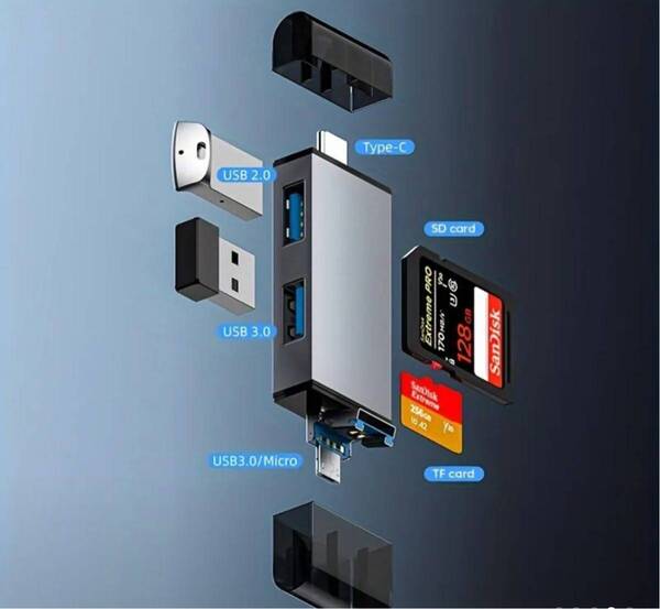 7-in-1 多機能 USB 3.0 カードリーダー