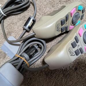 2個 SONY PS1 ASCII アスキー コントローラー グリップ V