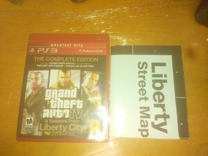 動作確認済み 日本語未対応 【PS3】grand theft auto Ⅳ 北米版 地図付き /English Version グラントセフトオートⅣ PlayStation3 即決設定