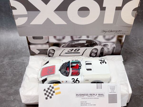 新品絶版★ エグゾト 1/18 ポルシェ 910 セブリング ウィナー #36 1967 3rd Overall Exoto Scooter Patrick / Gerhard Mitter 京商 優勝車