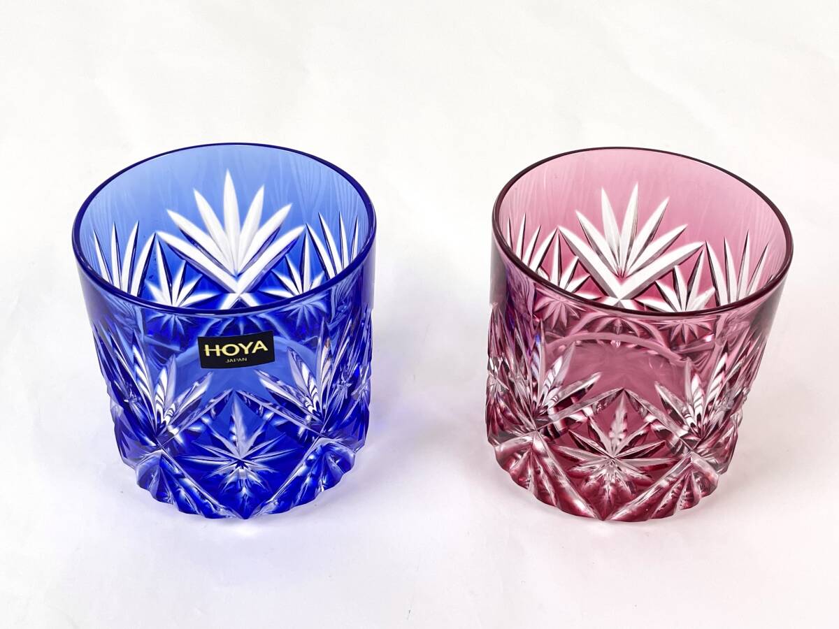 ☆HOYAクリスタル 切子 冷酒グラス ペア ＋徳利＋アイスペール