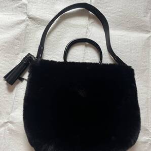 ●EVEX by KRIZIA エベックスバイクリツィア フェイクファーバッグ 3way 黒