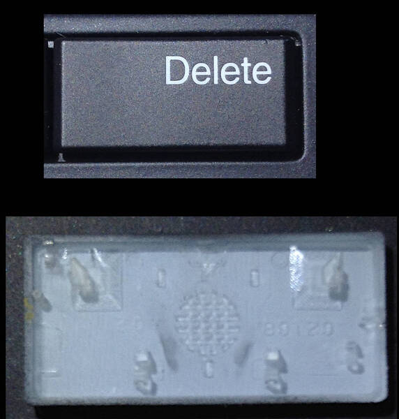 『Delete』キー : Lenovo ThinkPad X1 Carbon 5th Gen5 / 6th Gen6 キートップ+パンタグラフ (FRU: 01ER695 / ばら売り)