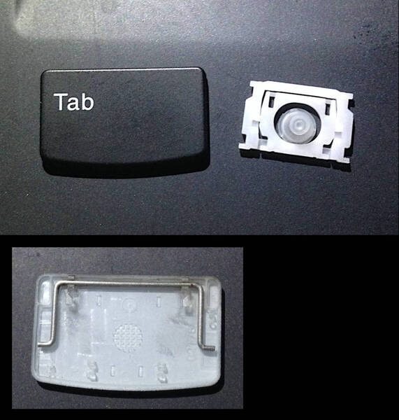 『Tab』キー : Lenovo ThinkPad X1 Carbon 5th Gen5 / 6th Gen6 キートップ+パンタグラフ (FRU: 01ER695 / ばら売り)