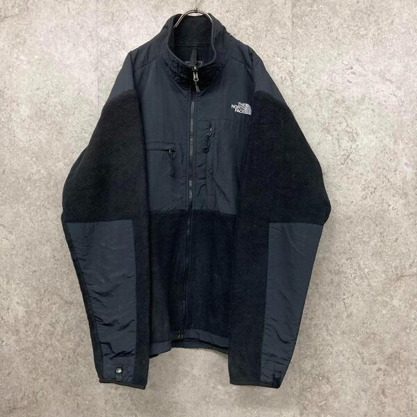 レア《THE NORTH FACE ザ・ノースフェイス》刺繍デナリジャケット/ブラック/メンズ2XL