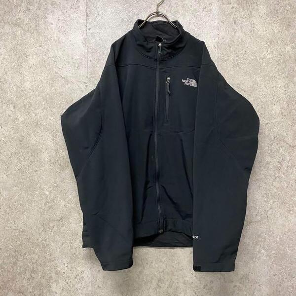 レア《THE NORTH FACE ザ・ノースフェイス》ソフトシェルジャケット/ブラック/メンズ2XL