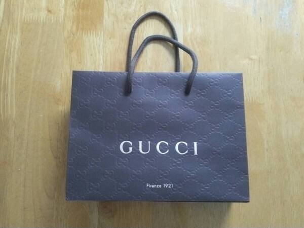 グッチ GUCCI ショッパー 紙袋 ブランド紙袋 小物箱サイズ 23×17×6cm
