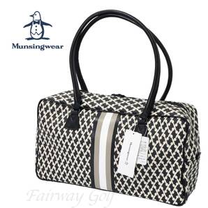 ■定価64,900円 マンシングウェア GOLF 持ち手牛革 日本製 トートバッグ黒■