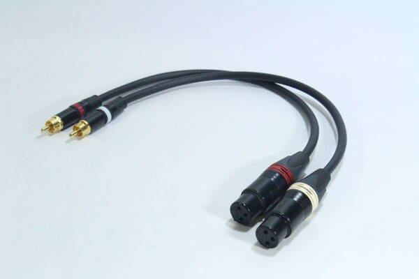 MOGAMI 2534【1m / XLRメス - RCA / 2本セット】ペア オーディオ変換ケーブル ラインケーブル キャノン