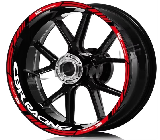 ☆★ CBR RACING 反射リムステッカー 赤 リム内側バージョン HONDA CBR CBR250 CBR400 CBR600 CBR1000 【送料無料♪】 レーシー気分 ★☆