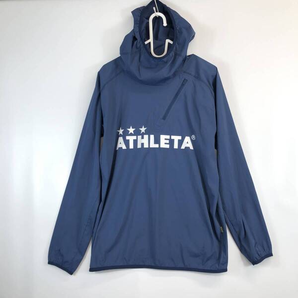 アスレタ ATHLETA ナイロンプルオーバーパーカー ネイビー Mサイズ フットサル