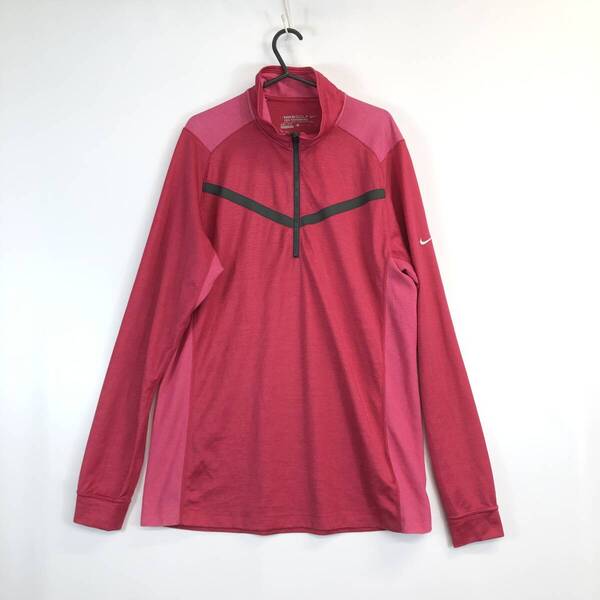 NIKE GOLF ナイキゴルフ ツアーパフォーマンス ハーフジップ ゴルフシャツ メリノウール混 Lサイズ 659694