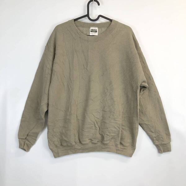 90s USA製 タルテックス TULTEX ヘビーウェイトコットン スウェット Sサイズ サンドベージュ系