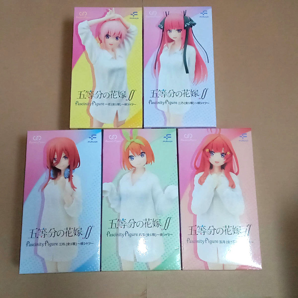 未開封 フィギュア 五等分の花嫁∬ FascinityFigure 彼シャツ フィギュア 5個セット 中野一花 中野二乃 中野三玖 中野四葉 中野五月