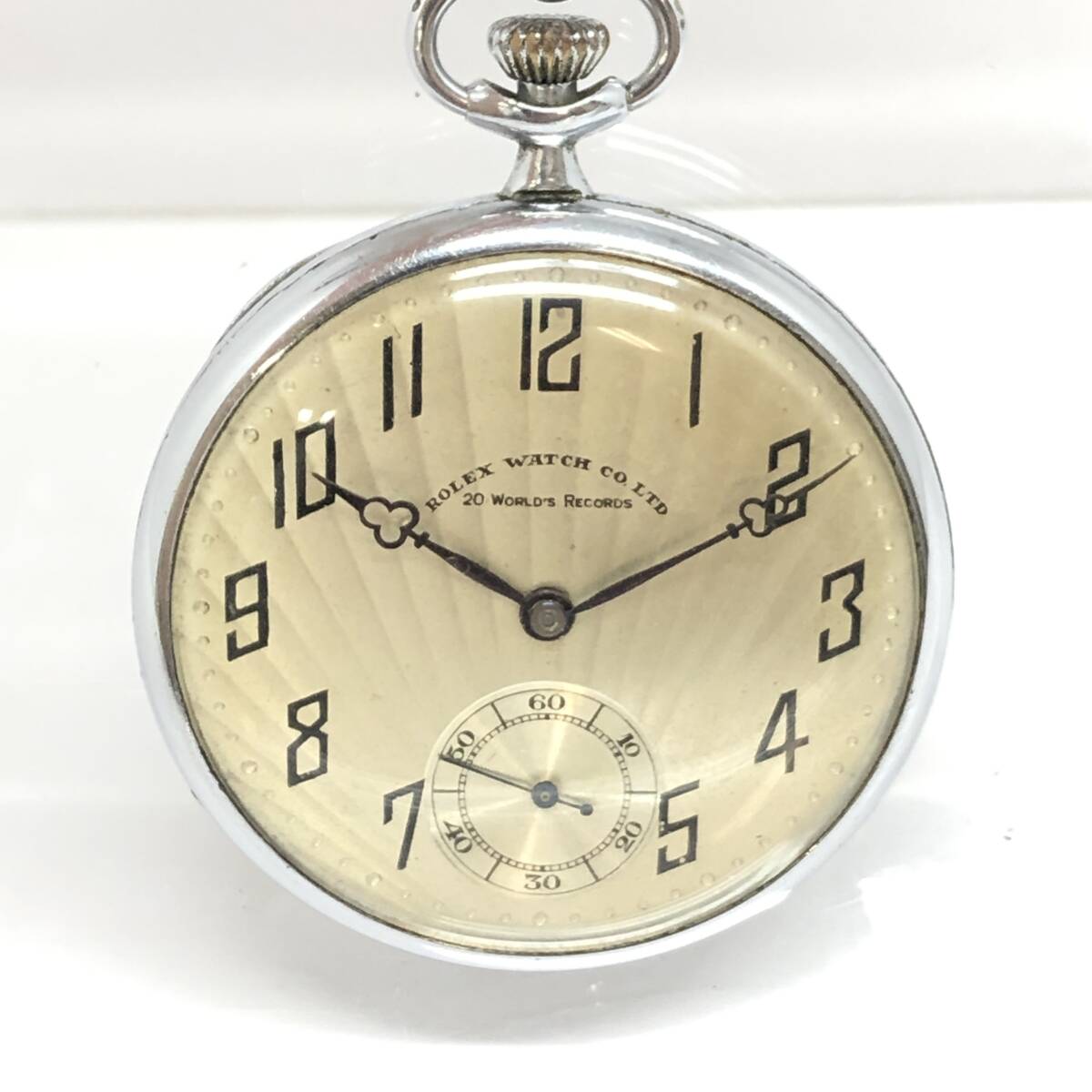 ROLEX/27 world's records。懐中時計。【ジャンク品スイス ROLEX/27 world's records。懐中時計。【ジャンク品スイス