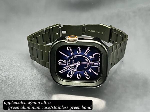 49mm 49ミリ ウルトラ アップルウォッチ アルミニウム ケース カバー ワイド ラバー ベルト バックル ultra Apple Watch