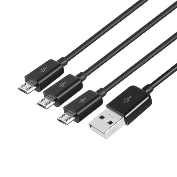 【在庫セール】Aオスから3マイクロUSBオス1から3同期充電ケーブルアダプターコード1m 2.0 (micro USB 1 usb