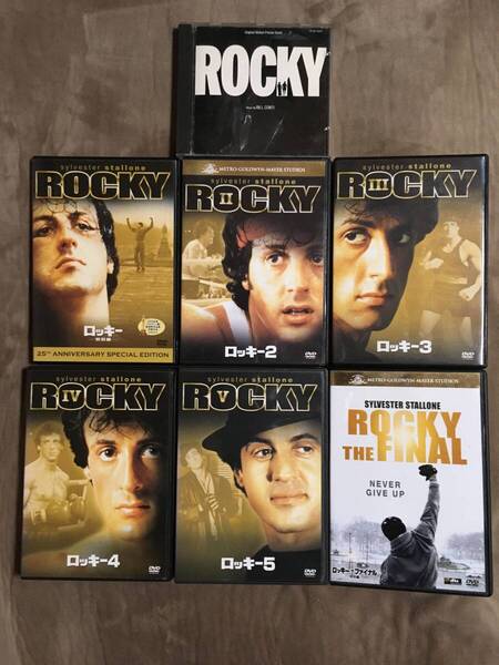 【 送料無料!!・希少なDVD 6セット+サントラCD付の良品商品!・保証付!】★シルベスター・スタローン◇ロッキーからファイナル★