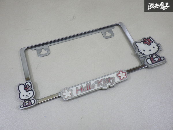 新品 ハローキティ HELLO KITTY ナンバープレート フレーム