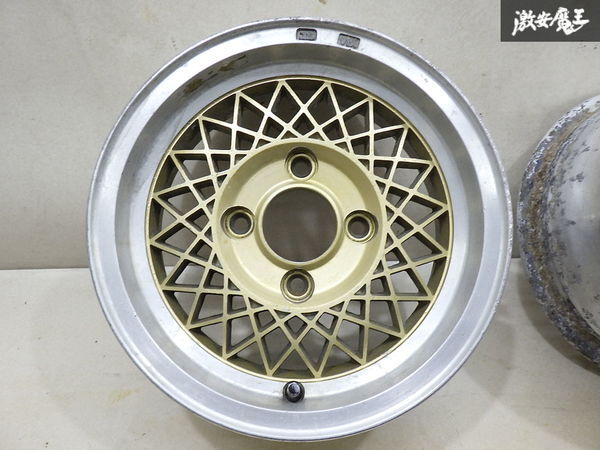 ●【歪み無し】 ブリヂストン ZONA MESH3 ゾナメッシュ3. 13インチ 5.5J +15 PCD114.3 4H ホイール ハコスカ ケンメリ ローレル 棚