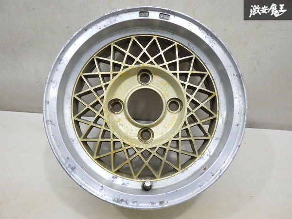 ●【歪み無し】 ブリヂストン ZONA MESH3 ゾナメッシュ3. 13インチ 5.5J +15 PCD114.3 4H ホイール ハコスカ ケンメリ ローレル 棚