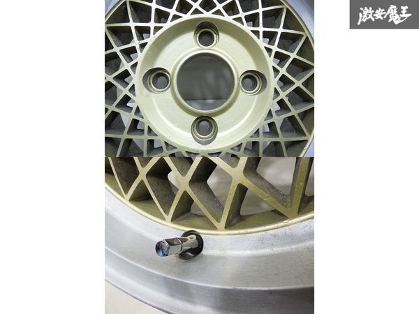 ●【歪み無し】 ブリヂストン ZONA MESH3 ゾナメッシュ3. 13インチ 5.5J +15 PCD114.3 4H ホイール ハコスカ ケンメリ ローレル 棚