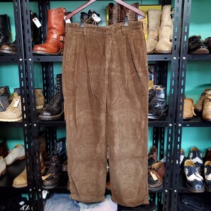 C43◆【W34 L32】GEOFFREY BEENE コーデュロイパンツ 茶色 ブラウン 中古 USED 古着 アメリカ古着