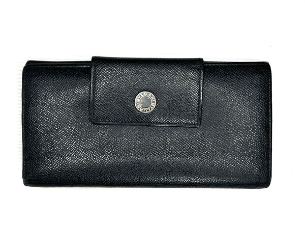 ブルガリ BVLGARI Wホック長財布 三つ折り長財布 ロングウォレットレザー ブラック系